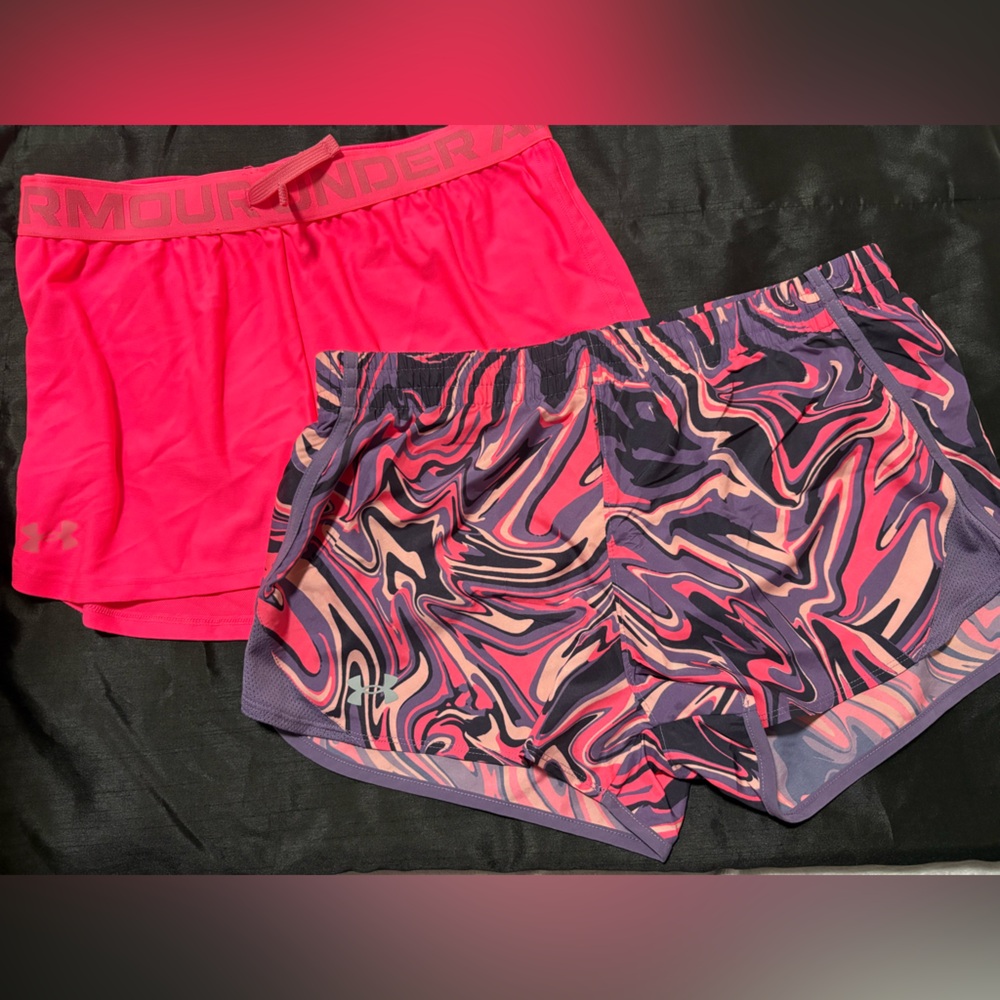 Under Armour Swirl Pattern Pink and Purple Shorts